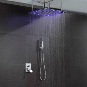 Yakavigwa LED square shower musoro