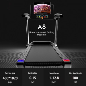 DAPOW A8 Trasteorann Bluetooth treadmill baile fillte cliste