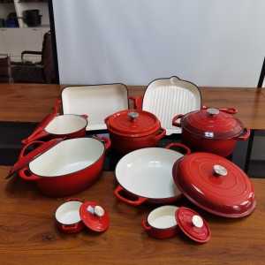 2022 Good Quality Cast Iron Round Casserole Small -
 Enamelled Cast Iron Cookware Set – DEBIEN