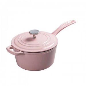 Excellent quality Enamel Enamel Pots -
 Factory Price Custom Logo Cast Iron Enamel Milk Pan Stew Pot With One Long Handle – DEBIEN