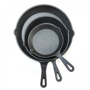 Bottom price Smooth Cast Iron Skillet -
 Household Non-stick Pre-seasoned Cast Iron Frying Pot  / Skillet  – DEBIEN