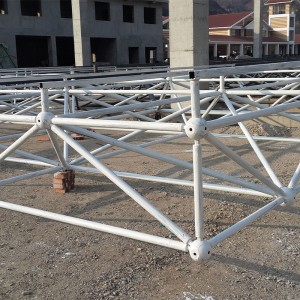 Ihe owuwu Grid Steel Skylight Ụlọ Glass Dome Roof Cover / Prefab Grid Steel Space Frame Structure