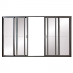 I-Aluminum Frame Glass Sliding Door Office Partition Door Tempered Glass Door