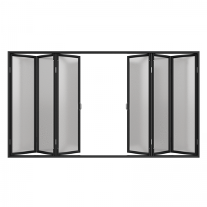 Portas corredizas de aluminio de Deshion Portas plegables de vidro e portas de acordeón