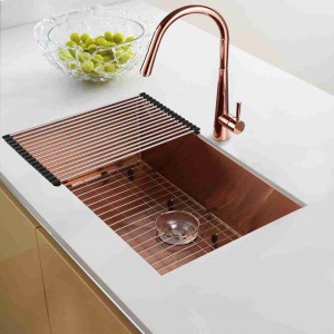 OEM/ODM Leverandør Counter Top Salg 18 Gauge rustfrit stål Håndlavede sorte håndvaske