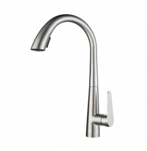 kichineng faucet tšepe e sa hloekang Kitchen Faucet Flexible Tlosa Faucet ka Sprayer Dexing ODM/OEM Faucet