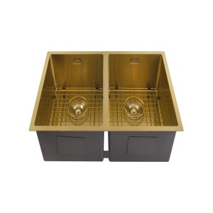 Price Sheet para sa Rose Gold/Gold/Black 201/304 Stainless Steel Single Double Bowl Handmade Kitchen Sink