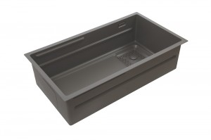 Crni veliki jednostruki sudoper PVD u boji Kuhinjski sudoper od nehrđajućeg čelika Jednostruka posuda Dexing ODM OEM Tvornica podgradnog sudopera