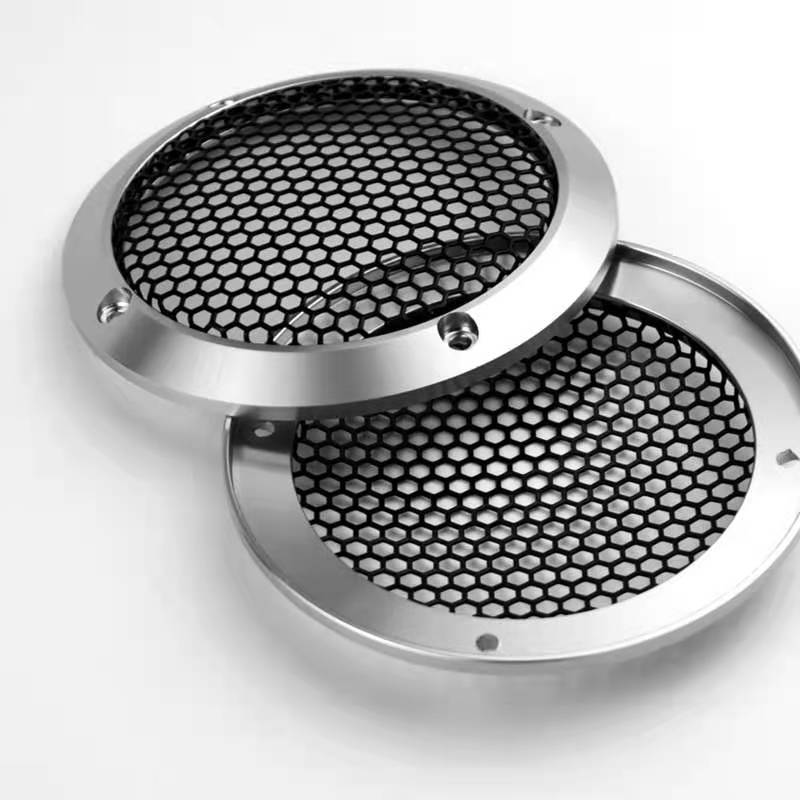 Steel Mesh 2-Piece Grill for 10 Speaker Chrome