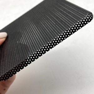 Пыланепранікальная чорная перфараваная сетка з нержавеючай сталі