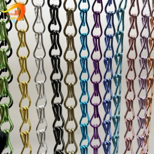 China Factory Decorative Colored Chain Link Curtains Fly Screens