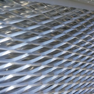 Звучно изолиран Декоративен алуминиумски проширен мрежест таван