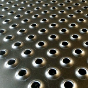 Anti skid Non slip Dimple Plate Perforated Metal Safety Grating para sa Stair Treads