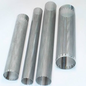 Perforated metal mesh stainless steel air filter tube