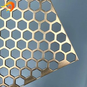 Метални градежни материјали Перфорирана метална мрежа за обложување на фасади