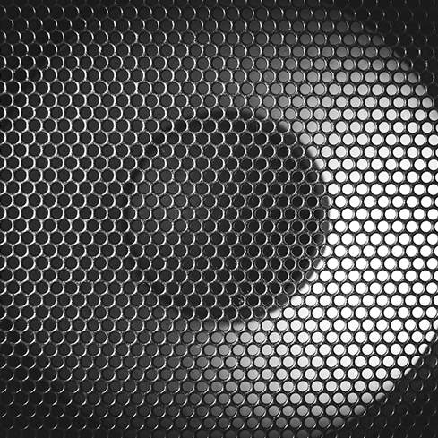 Application of perforated metal mesh sound cover