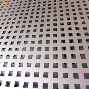 Stainless Steel/ Low Carbon Steel Square Hole Perforated Metal Mesh Panels