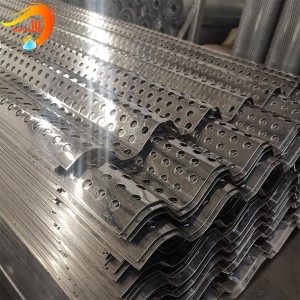 Metallu perforatu ondulatu d'aluminiu architettonicu per pannelli di muru in acciaio