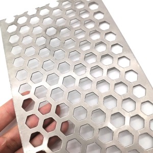 Screen logam perforated stainless steel hiasan pikeun panels témbok