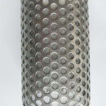 Perforated Metal Filter Tube Cartridge / Cylindrical Metal Mesh Filter Screen