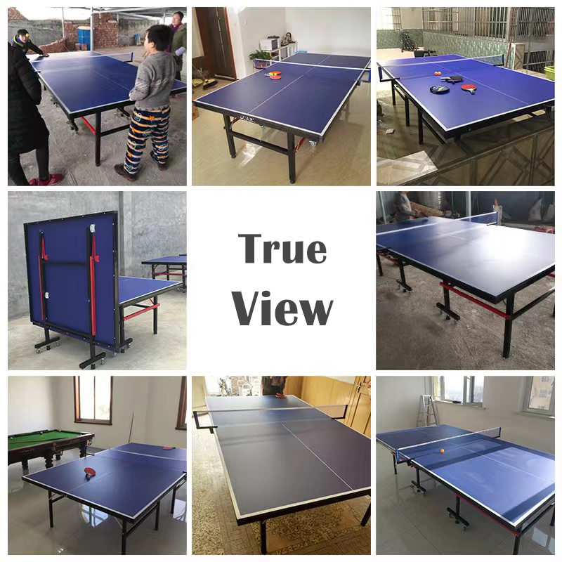 Хямд үнэ Хятад үйлдвэрлэгч Цэнхэр ширээний теннисний эвхэгддэг хөл ширээний теннисний ширээ