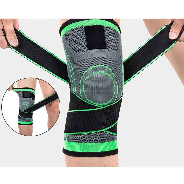 Нов стил фабрички Цена за ублажување на болката за колена со прилагодливи подигање на силата за колена со еластична поддршка за ракави