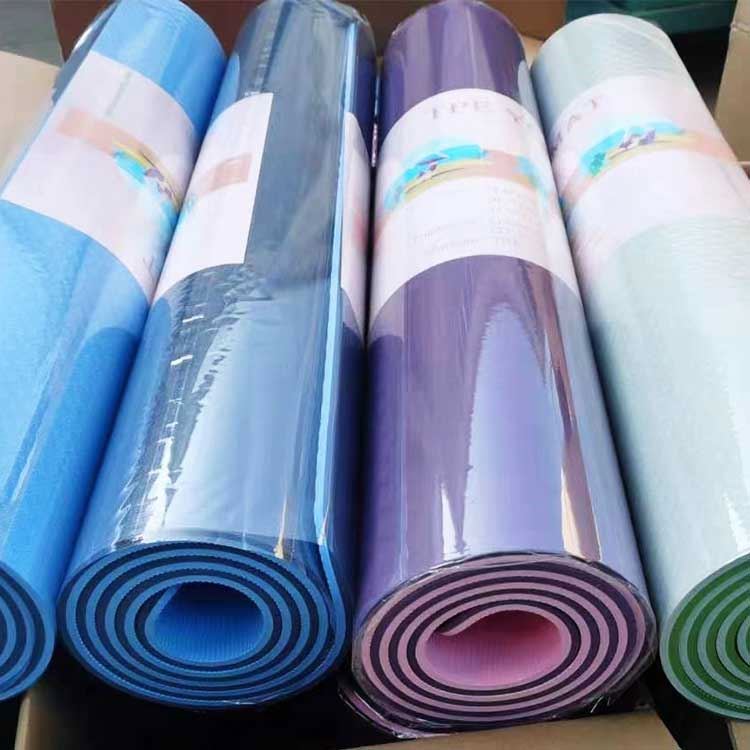 ကြီးမားသော စိတ်ကြိုက်လိုဂို Tpe Yoga Mat အလွှာ သီးသန့်တံဆိပ် Tpe Yoga Mat
