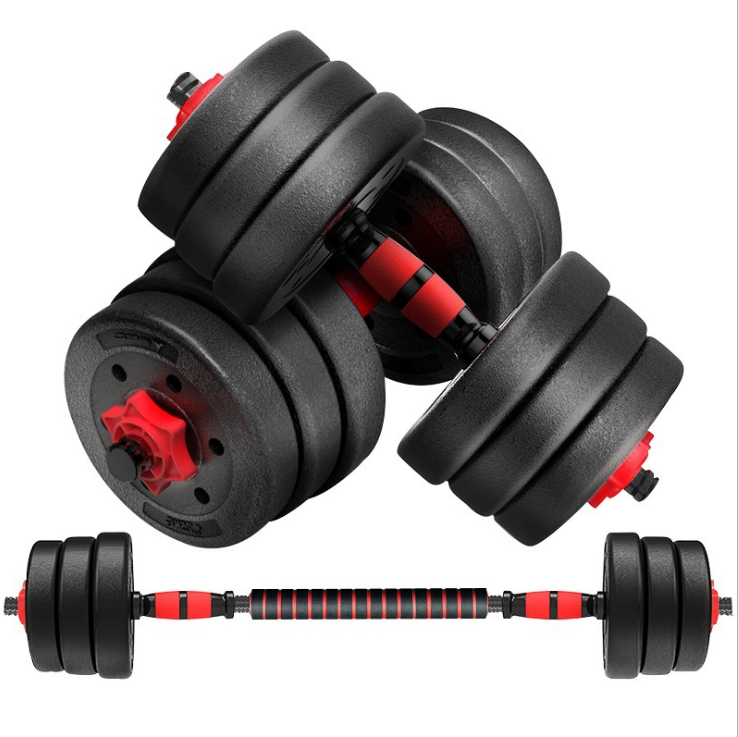 Wholesale high quality black 20kg adjustable cement dumbbell set weightlifting equipment for sale