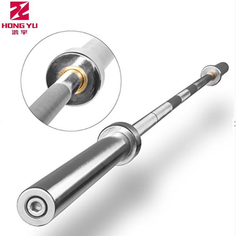 Silver Carbon Steel Olympia Barbell ဘား