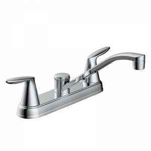 Wholesale China Lowes Faucets Factory Quotes –  010 Twin handle kitchen faucet Chrome sink faucet  – Easo