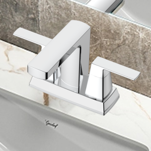 Jeston Collection Watersense ទទួលបានវិញ្ញាបនបត្រ 4in Two-handle Centerset Lavatory Faucet
