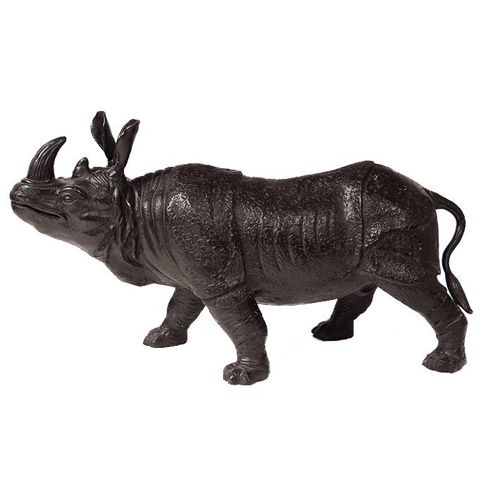 Home Decor rhino Sculptures Large Metal Brûns Rhinocero Statue