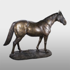 Engros støping antikk liten bronse hest statue