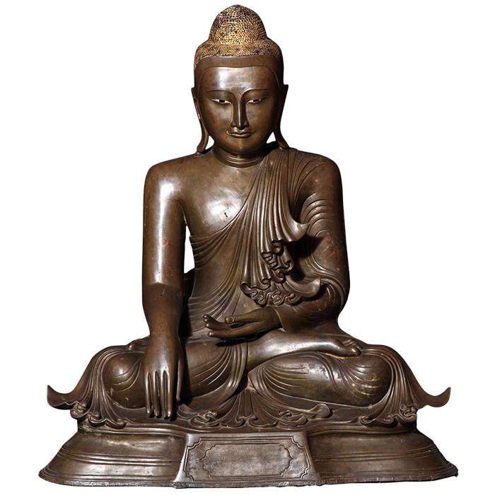 Ọkpụkpọ ihe nka Bronze ngwa ngwa - ihe oyiyi okpukpe Buddha dị elu nke ndụ dị elu - Atisan Works