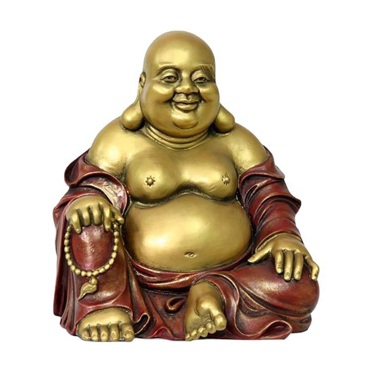 böyük bağ həyat ölçüsü mis tunc gülən Budda heykəli