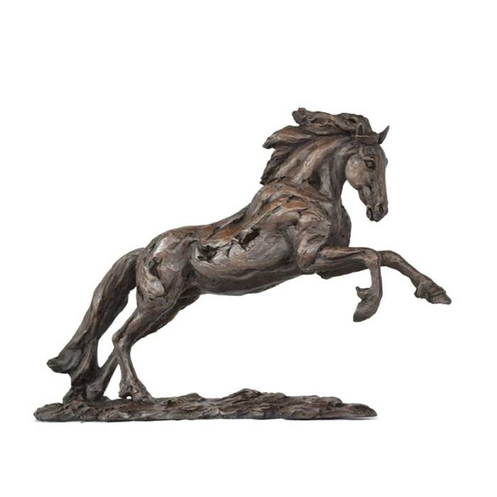 Խոշոր բացօթյա քանդակներ Այգի բնական չափի ձուլածո բրոնզե վազող ձիու արձաններ