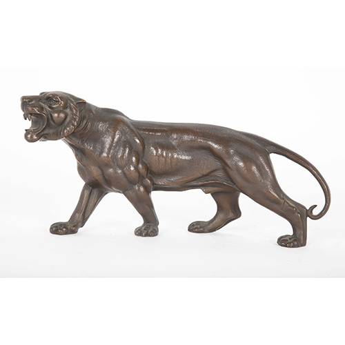 Escultura de leão de bronze com desconto no atacado - Decoração de zoológico fundição de metal estátua de animal em tamanho real escultura de tigre de bronze à venda - Atisan Works
