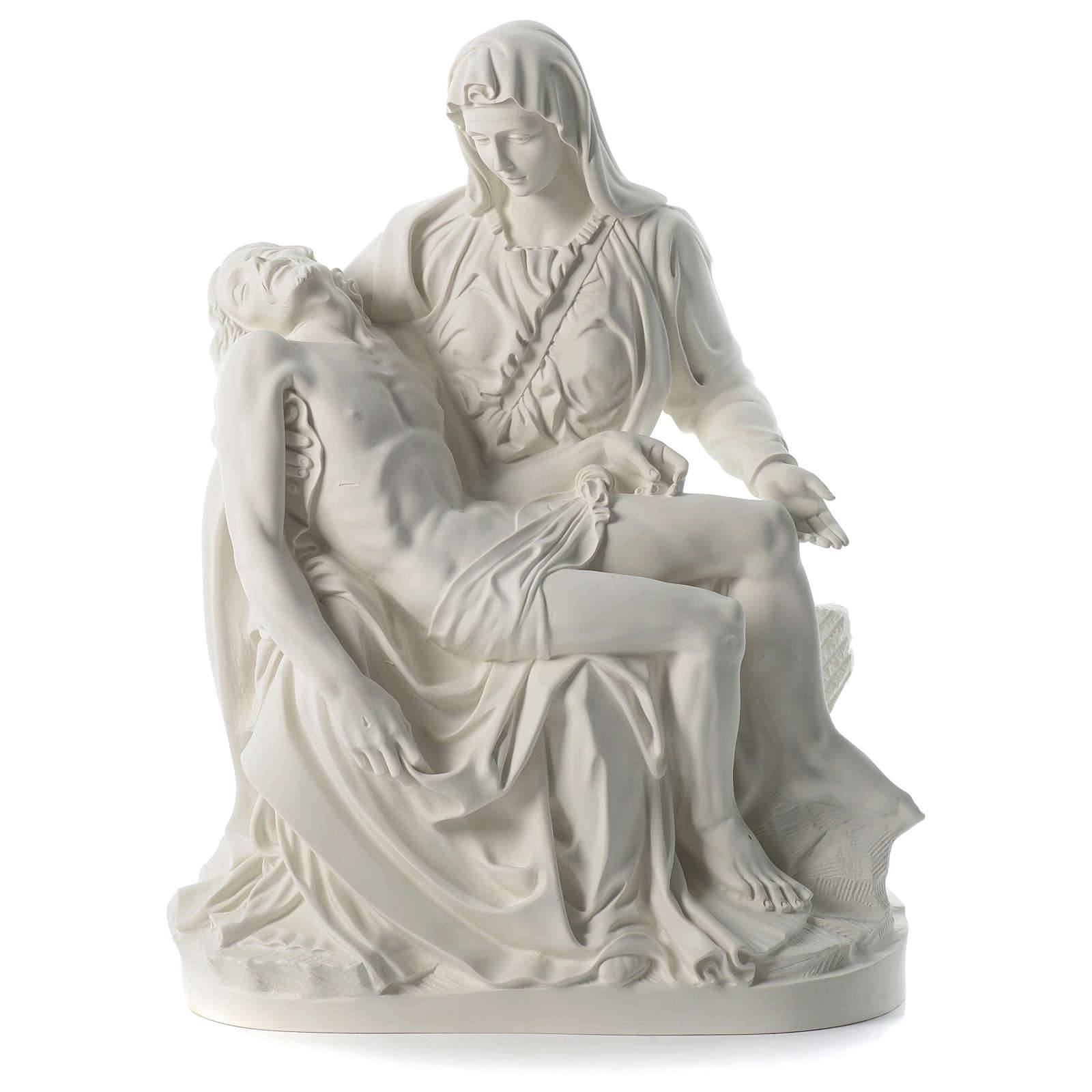 Marmor najboljše kakovosti – ročno izrezljani kipi svete družine iz verskega belega marmorja Pieta v zahodnem slogu naprodaj – Atisan Works