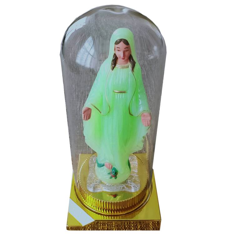 Labas kvalitātes LED sveķu statuja — vairumtirdzniecības kristiešu plastmasas statuja Jaunava Marija ar LED skulptūru — Atisan Works