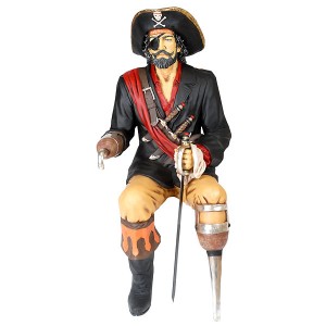 Personnaliséierten Cartoon Pirate Liewen Gréisst Fiberglas Statue