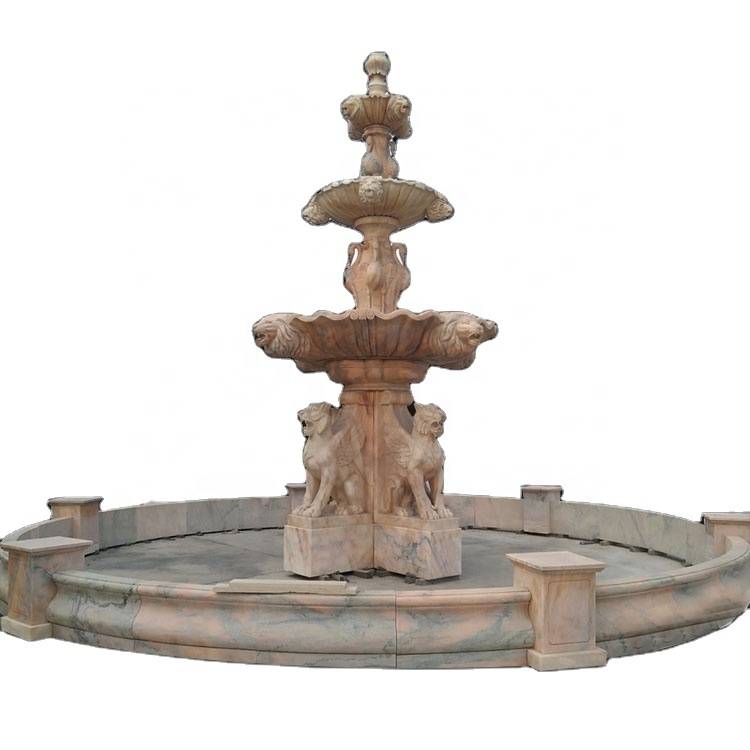 Fontana di bona qualità - Fonutain d'acqua in marmura in pietra antica per esterni cù statua di figura - Atisan Works