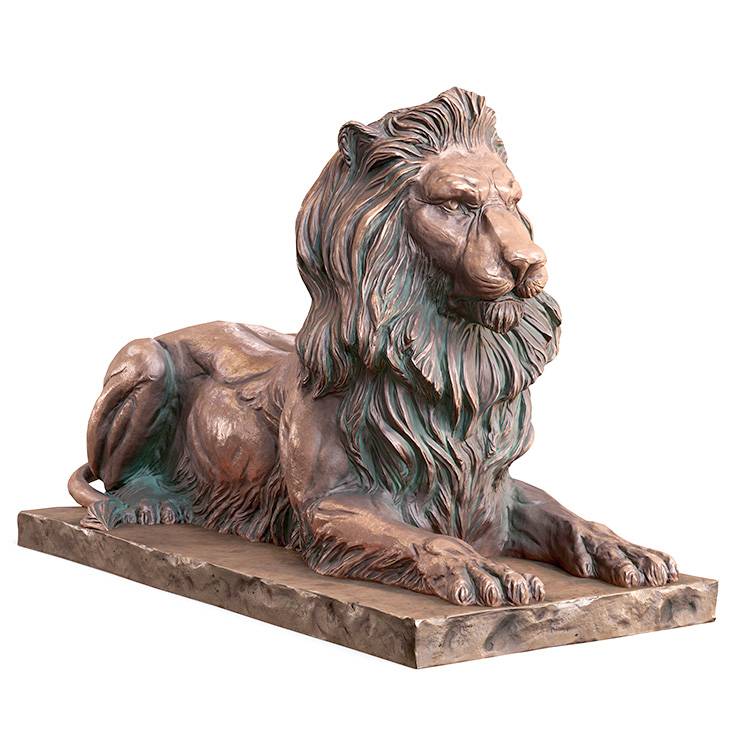 Preu baix per a Animal de bronze - Escultura d'animals a l'aire lliure Estàtues de lleó de bronze de mida natural - Atisan Works