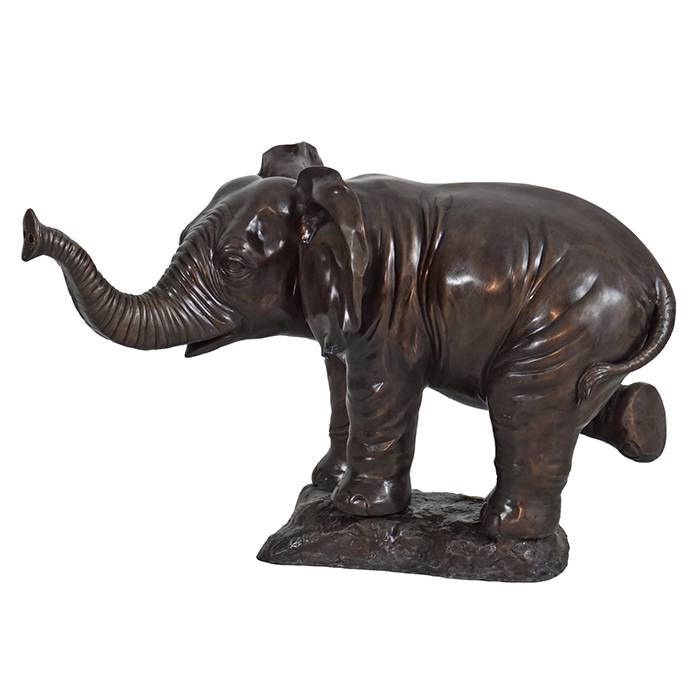 Antiek buitenbeeld bronzen olifant waterfonteinen te koop