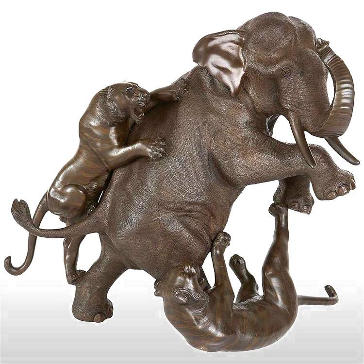 Tanie posągi słoni z mosiądzu, naturalnej wielkości, ogrodowe
