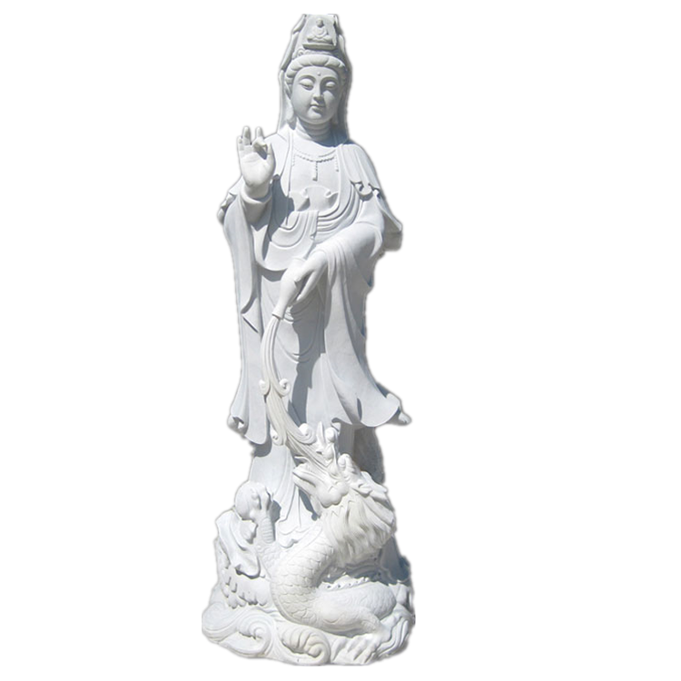 100% ձեռքով քանդակված կրոնական քարից սպիտակ մարմարից կանացի արձաններ