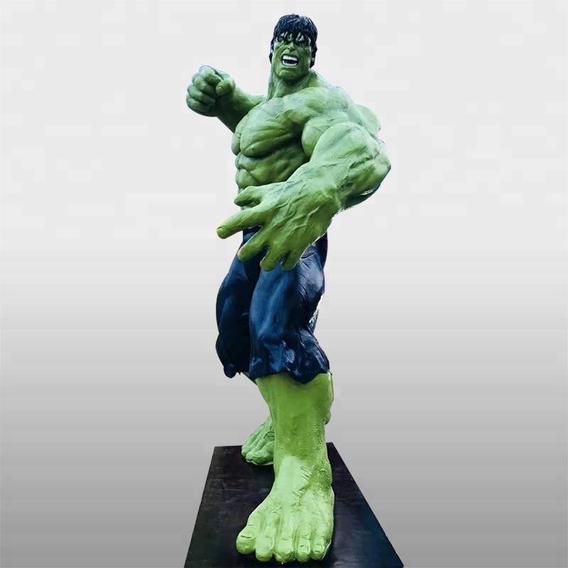 Estatua de estatuilla de Hulk gigante de tamaño real, modelo personalizado de resina coleccionable