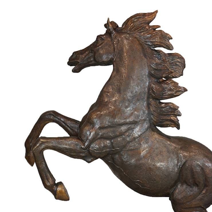 चीनी निर्मित लोकप्रिय मूर्तिकला जीवन आकार कांस्य घोड़े की मूर्ति