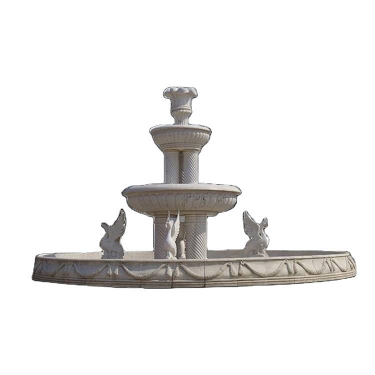 Fontana dobrog kvaliteta – Baštenske mermerne fontane sa tri nivoa po meri – Atisan Works