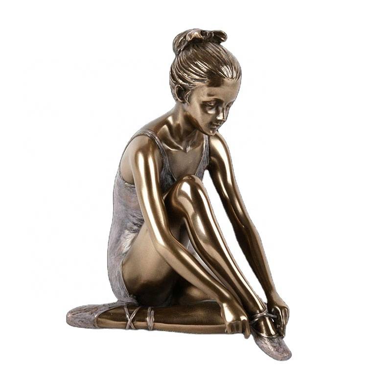 Կյանքի չափ փոքրիկ արձաններ բրոնզե պարող աղջկա քանդակ Առաջարկվող պատկեր