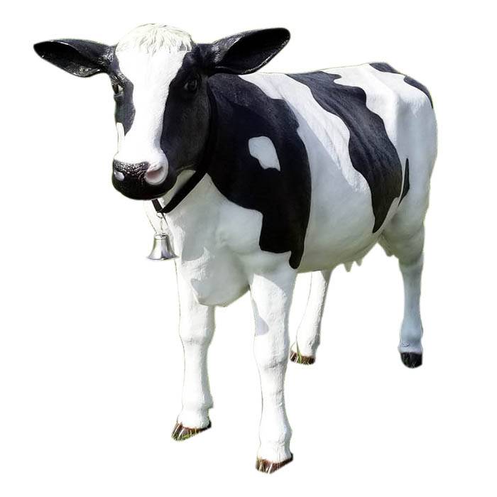 Serapa se seholo sa Resin Animal Sculpture Life Size Fiberglass Cow Seemahale